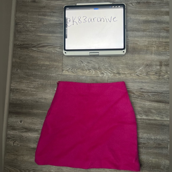 Helmut Lang Re-Edition Brush Fuchsia Mini Skirt - Picture 2 of 4